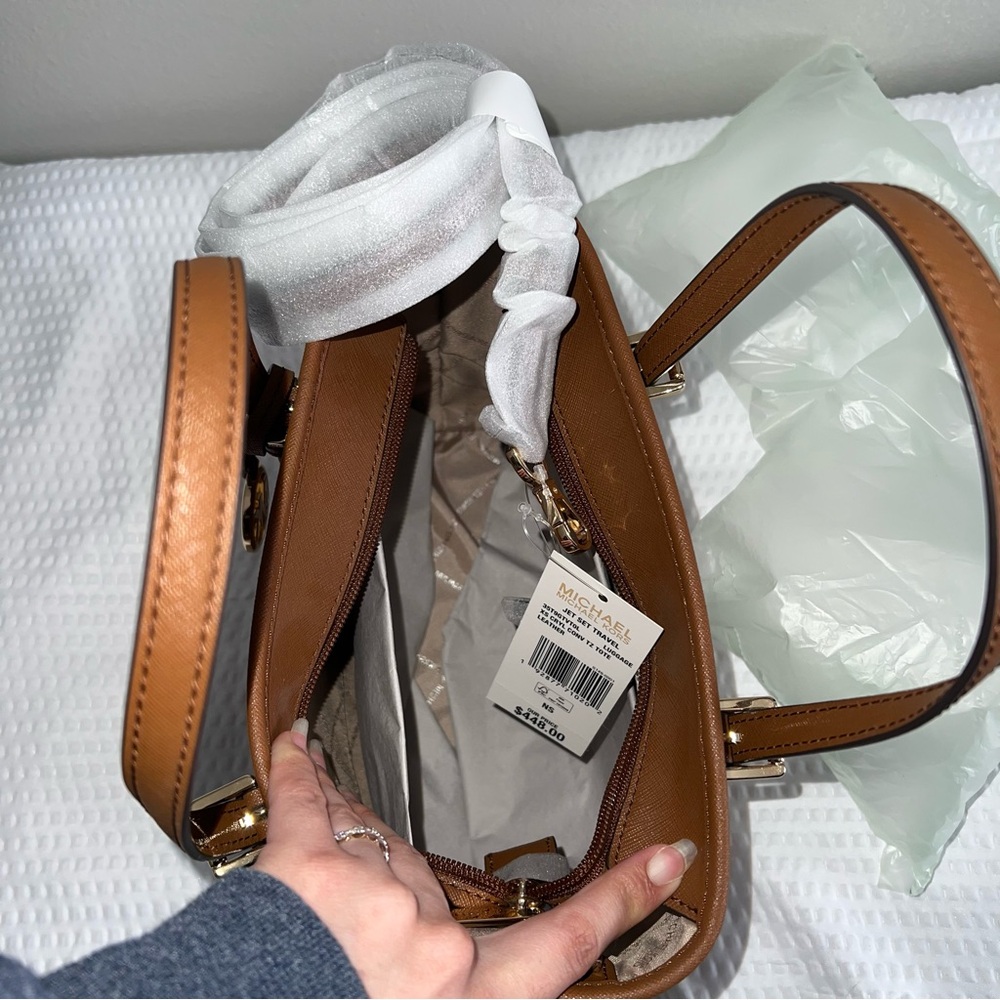 Michael Kors Jet Set Travel Extra-Small Saffiano Leather Tote Bag NWT - Picture 5 of 5